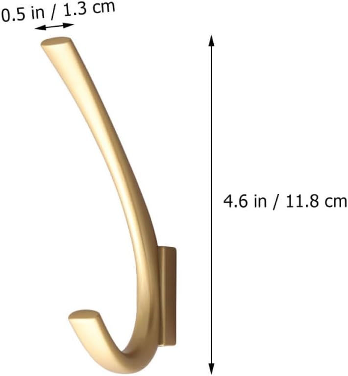 Metal Wall Mounted Coat Towel Hook Heavy Duty Sand Gold Finish Bathroom Entryway Storage - Image 2